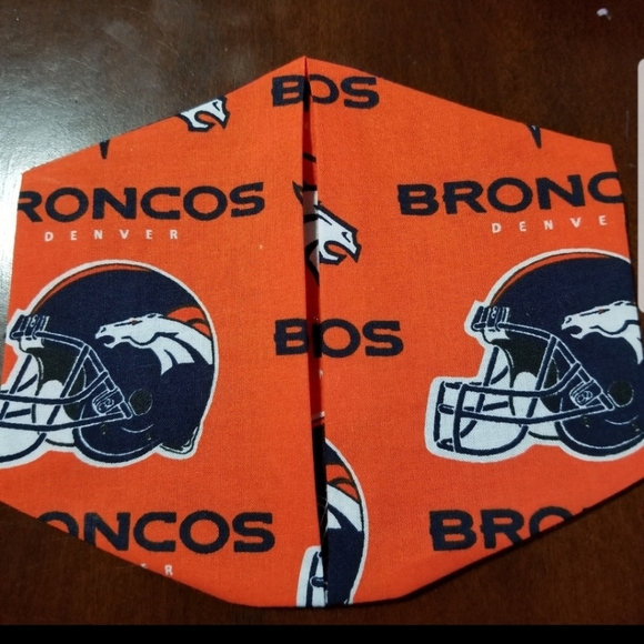 Handmade Denver Broncos helmet & logo on Orange background - Picture 3 of 8
